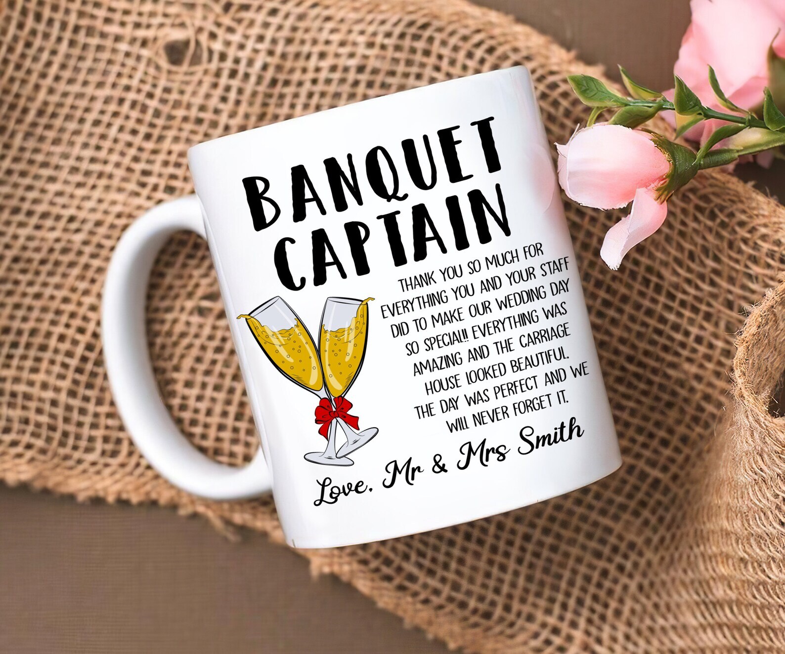 Personalized Name Couple Mug Banquet Captain Mug Banquet Party Mug For Captain