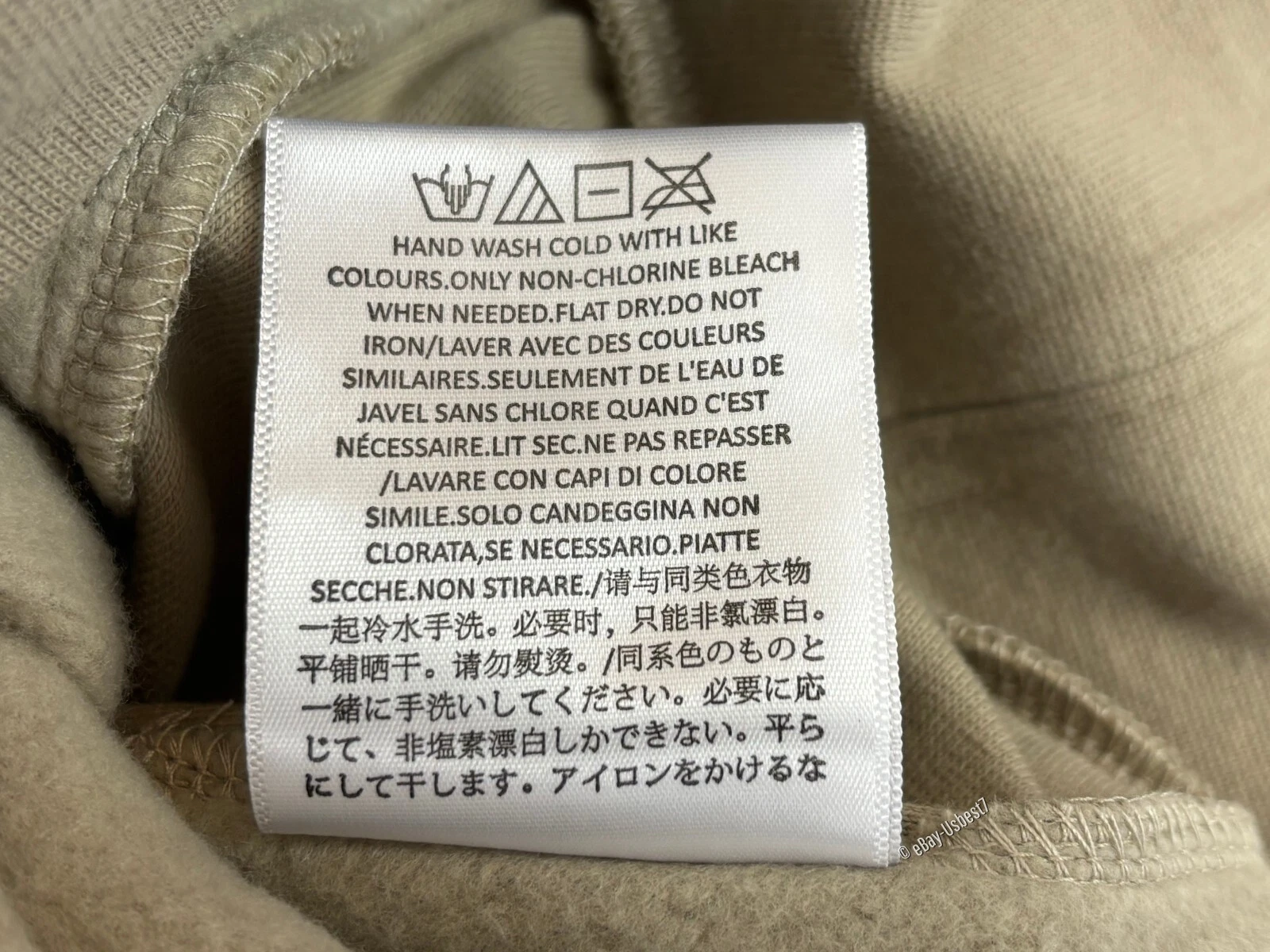 FEAR OF GOD FELPA PAURA DI DIO ESSENTIALS BEIGE POLVERE taglia MEDIA AUTENTICA