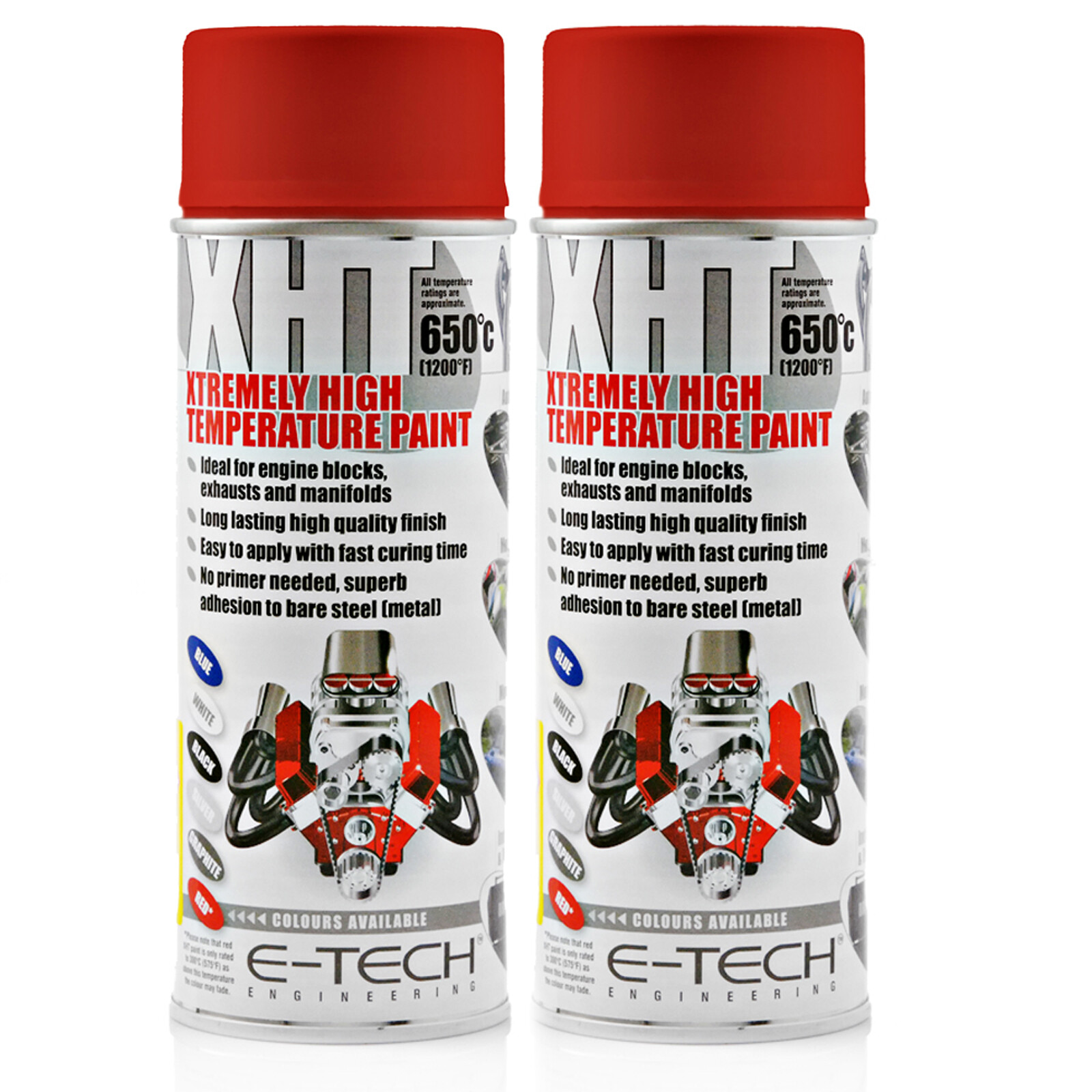 2 x XHT 400ml High Temp Car Bike Engine, Tail Pipe & Exhaust Metal ...