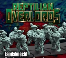 Fantasy German Empire Crossbowmen Tabletop Miniatures X10 28mm