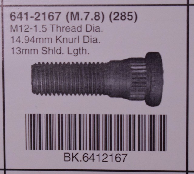 Lot of 4 Wheel Lug Bolt M12 x 1.50 x 26mm NAPA Balkamp 6412167 eBay
