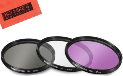 67Mm Multi-Coated 3 Piece Filter Kit (UV-CPL-FLD) for Nikon D5600, D7500 with AF