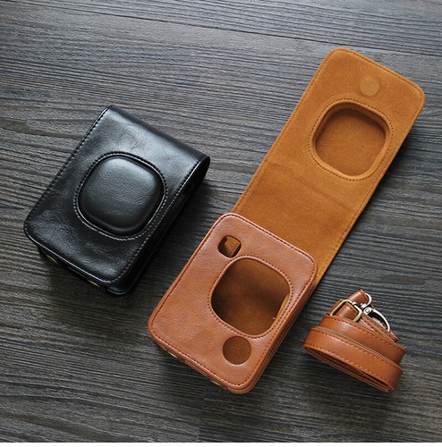 PU Leather Camera Case Bag Cover Belt For Fujifilm mini90 mini LiPlay mini11 12 - Picture 3 of 17