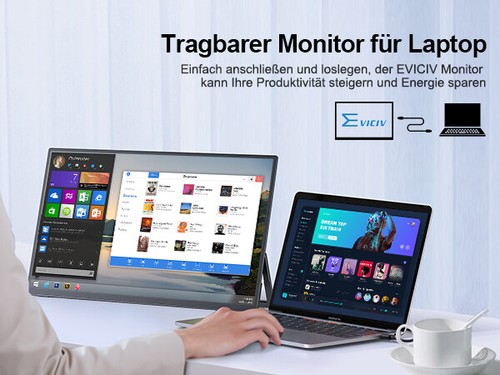 EVICIV 18,5 Zoll Tragbare Monitor 120Hz Spiel Touchscreen 1080P Bildschirm Touch - Afbeelding 16 van 20