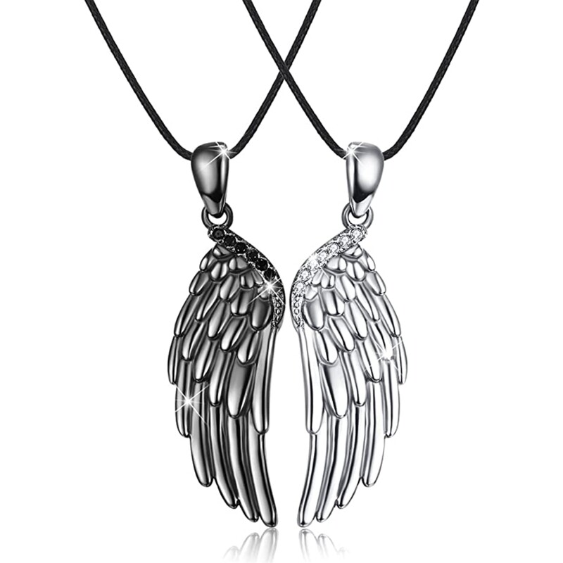2x Wing Couple Necklace Pendant Chain Jewelry Women & Men eBay