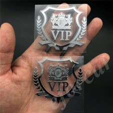 2pcs Silver Jp Junction Produce Vip Jdm Car Window Emblem Badges Decal Sticker