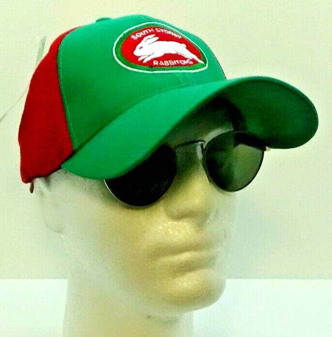 NRL SOUTH SYDNEY RABBITOHS CAP Mesh back fitted (S-M) w/tags NEW