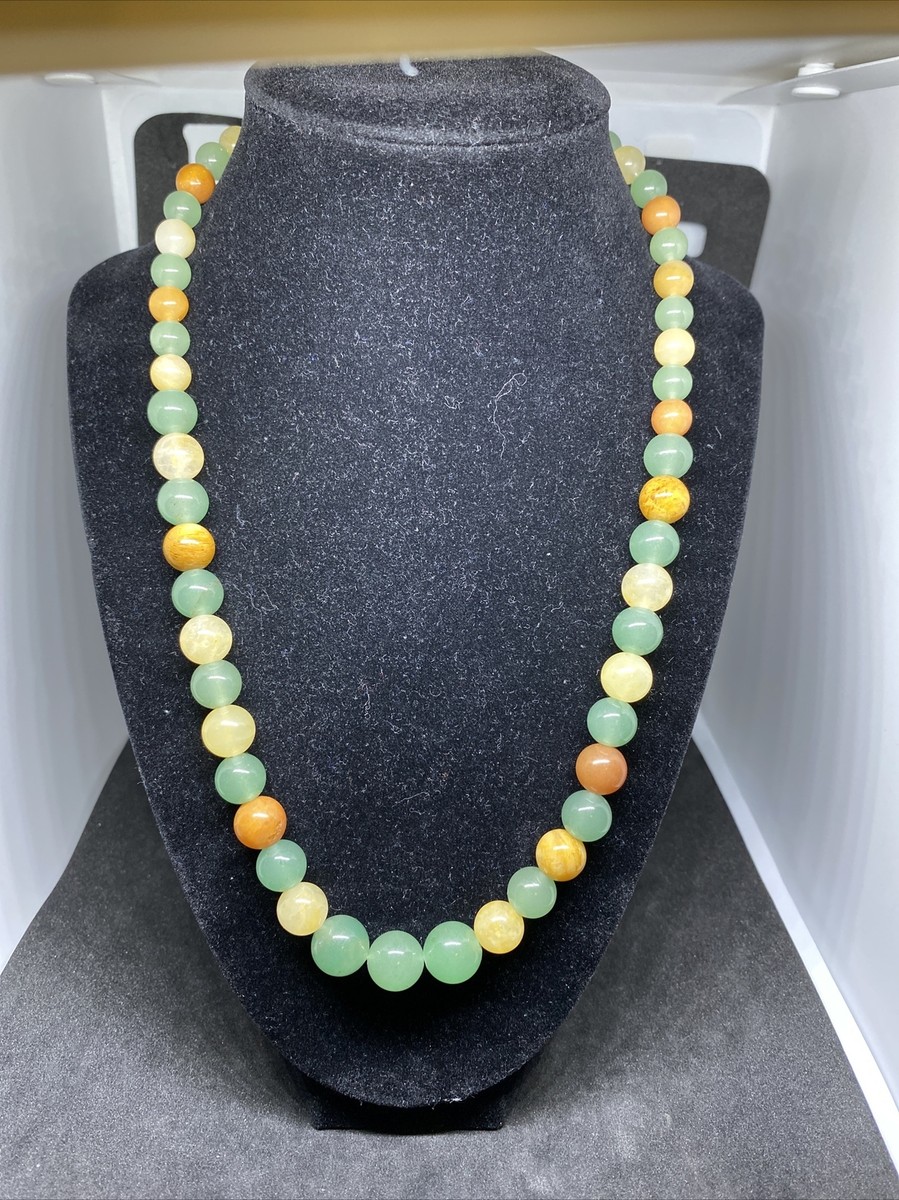 Jewelmak New York 14K Gold Chinese Jade 18” Necklace