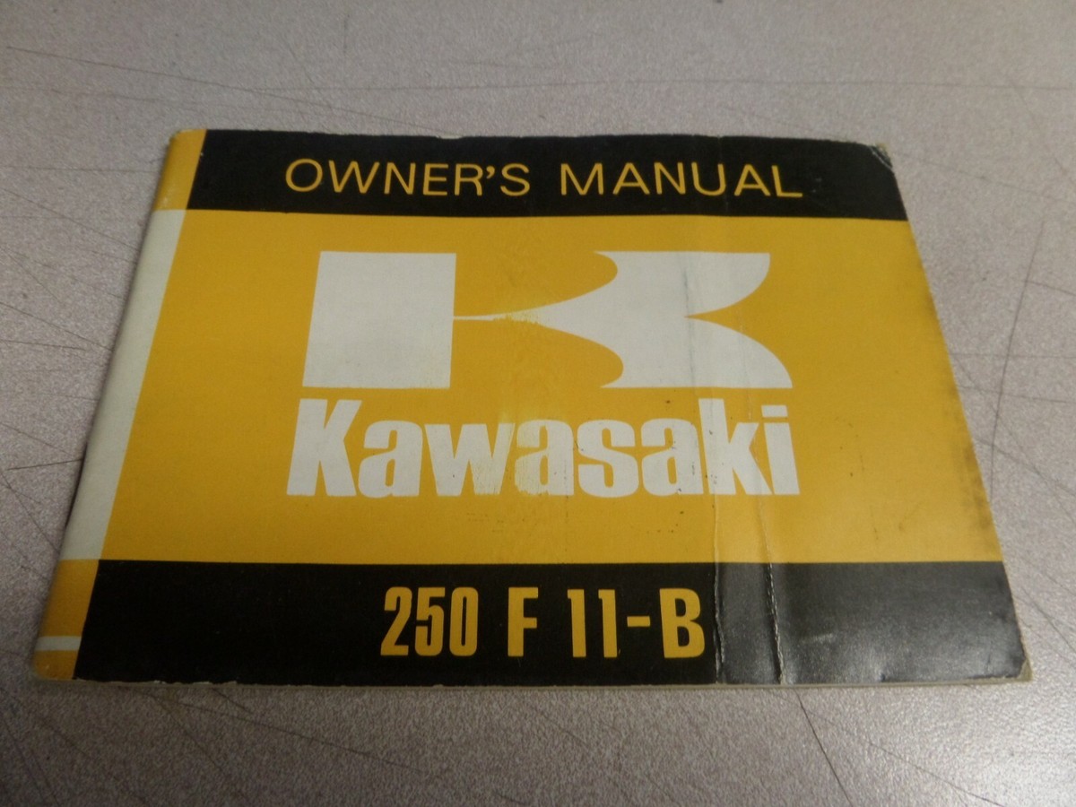 Kawasaki Factory Owner's Manual 1974 F11-B 250 W/ Wiring Diagram