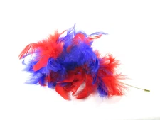 Red Purple Hat Pin Chandelle Feathers Gold Tone Society Ladies