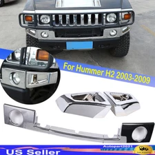 5PCS Chrome Front Bumper & Side Cover Trim Fits for 2003 -2009  Hummer H2
