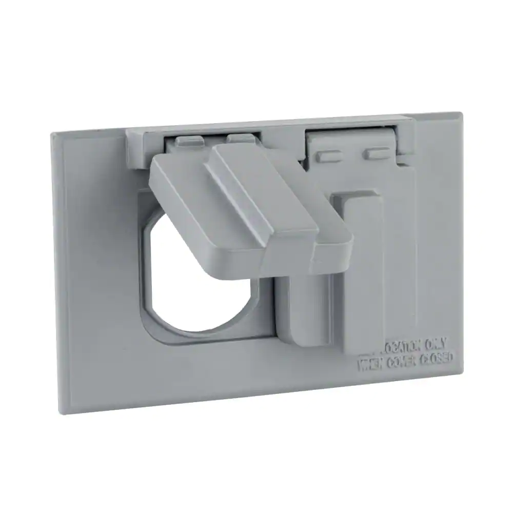 Golden | (GUP01873 P001874 11569) 5 Commercial Electric 1-gang Horizontal Duplex Metal Cover