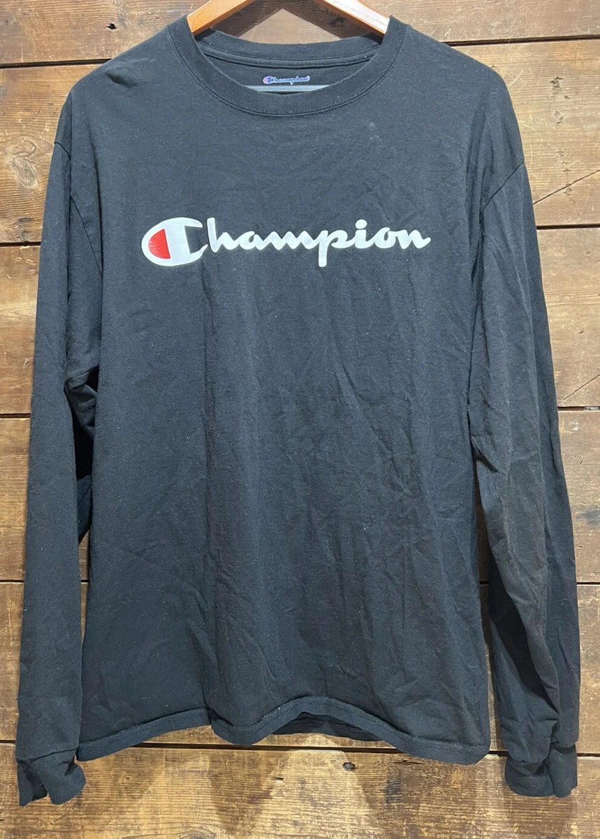 Champion black cheap long sleeve shirt