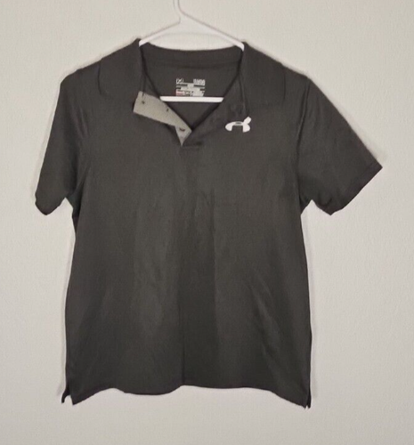 Under Armour Polo Shirt, Manica Corta Attrezzatura Termica Outdoor Sciolta Gioventù Grande Grigio