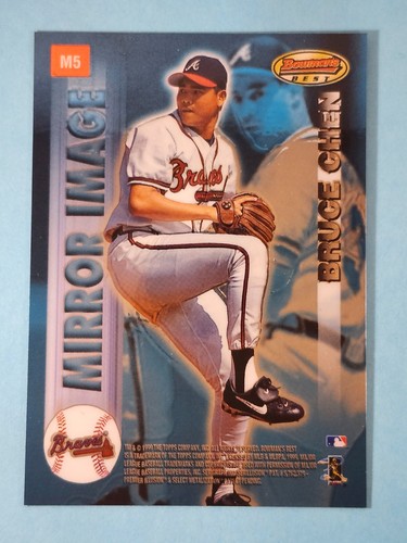 1999 Bowman's Best Mirror Image Greg Maddux Bruce Chen Atlanta Braves #M5 ⚾ - Picture 2 of 2