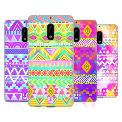 HEAD CASE DESIGNS WATERCOLOURED TRIBAL PATTERNS SOFT GEL CASE FOR NOKIA PHONES 1