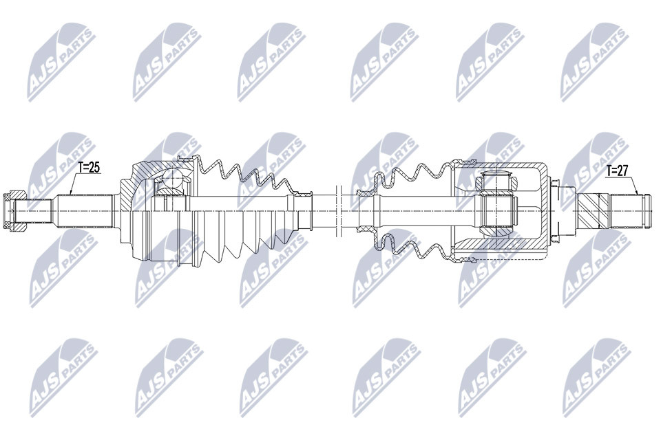 DRIVE SHAFT NPW-RE-164 FOR RENAULT FLUENCE MEGANE/III/Hatchback M4R751 2.0L - Image 6