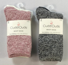 Women's Cuddl Duds Boot Socks 2 packs 2 Pairs YOU GET BOTH 4-10