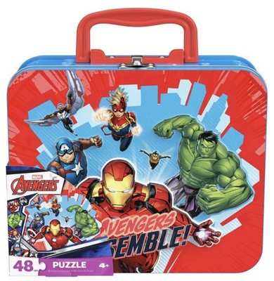 Marvel Avengers 48 Pc Puzzle With Tin Lunch Box