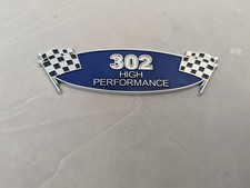 302 High Performance Chrome Emblem.... Plastic.....sbc Hot Rod Drag Race