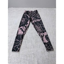 Adidas Opt Flower 7/8 Tights Womens Medium Magic Mauve Black Floral NEW