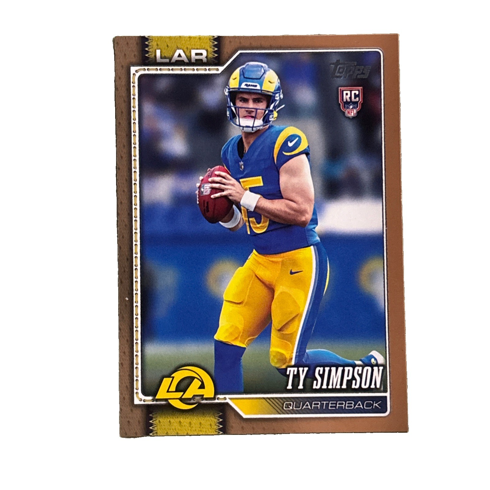 2026 Topps Flagship #302 Ty Simpson Gold #/2026 LA Rams Rookie RC
