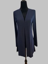 QVC Attitudes by Renee Open  Cardigan Size XS, Navy Blue , Open Front Stretch