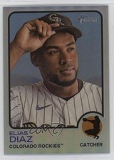 2022 Topps Heritage High Number Chrome Refractor 265/673 Elias Diaz #686 2f9