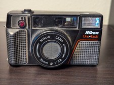 Nikon One Touch 35mm Film Camera, Black, with 35mm f/2.8 Lens - For Parts Only 