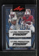 2024 Leaf Metal Pre-Production Proof Blue Mojo Unsigned 1/1 Antwane Wells Jr 0q0