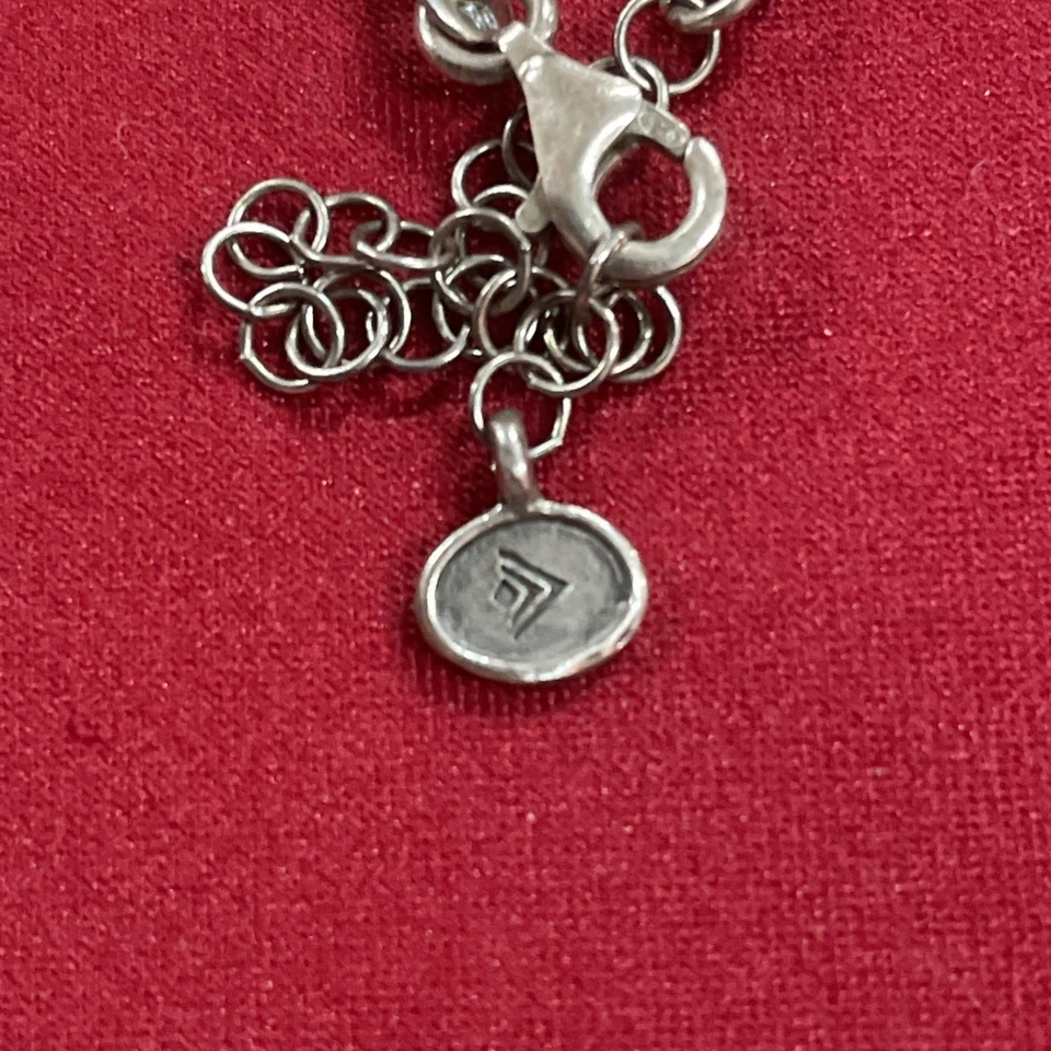 "Collar Silpada de plata de ley 925 con guijarros de latón 20"" ajustable" Foto 2 de 4