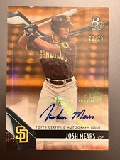 2021 Bowman Platinum #TOP-8 Josh Mears Top Prospects Orange #/25