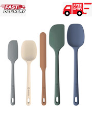 5 Pieces Silicone Spatula Set, Food Grade Rubber Spatula, Upgrade Strong handle