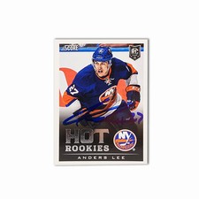 2013-14 Score Hot Rookies #738 ANDERS LEE Autographed Rookie Card