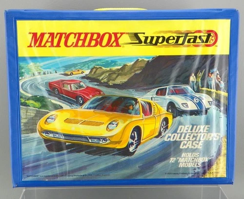 Vintage 1970 Matchbox Lesney Superfast Deluxe 72 Car Storage Case w/ Trays VG-E