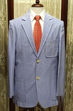 Robert Graham M blue pincord Surgeon Cuff 100 cotton sport coat blazer y7j1