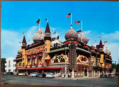 World's Only Corn Palace, Mitchell , S.Dakota,  Vintage JUMBO 9 x 6.5 '' Postcard