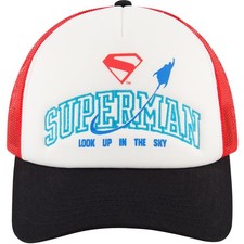 Concept One Superman Trucker Hat, Adult Snapback Cap with Curved Brim One Size