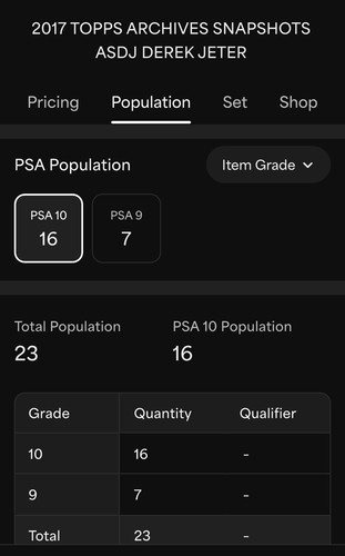 2017  POP 17👈TOPPS ARCHIVES⚾️DEREK JETER #ASDJ*SNAPSHOTS*PSA 10👈YANKEE LEGEND - Picture 3 of 3
