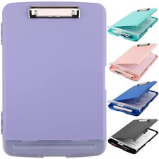 Clipboard with Storage 8.5x11 Plastic Clipboard Pen Holder Letter Size