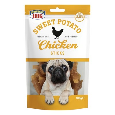 Perfecto Dog Sweet Potato Chicken Sticks 100g