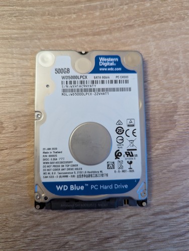 500GB Harddisk WD Blue WD5000LPCX 5400U 16MB SATA III 2.5" Festplatte