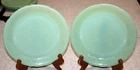2  Vintage Glass Alice Fire king Jadeite Green  9" Dinner Platea