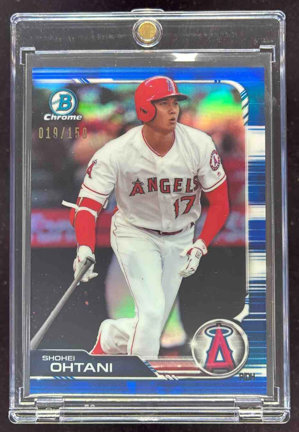2019 Bowman Chrome Blue Refractor #50 Shohei Ohtani /150