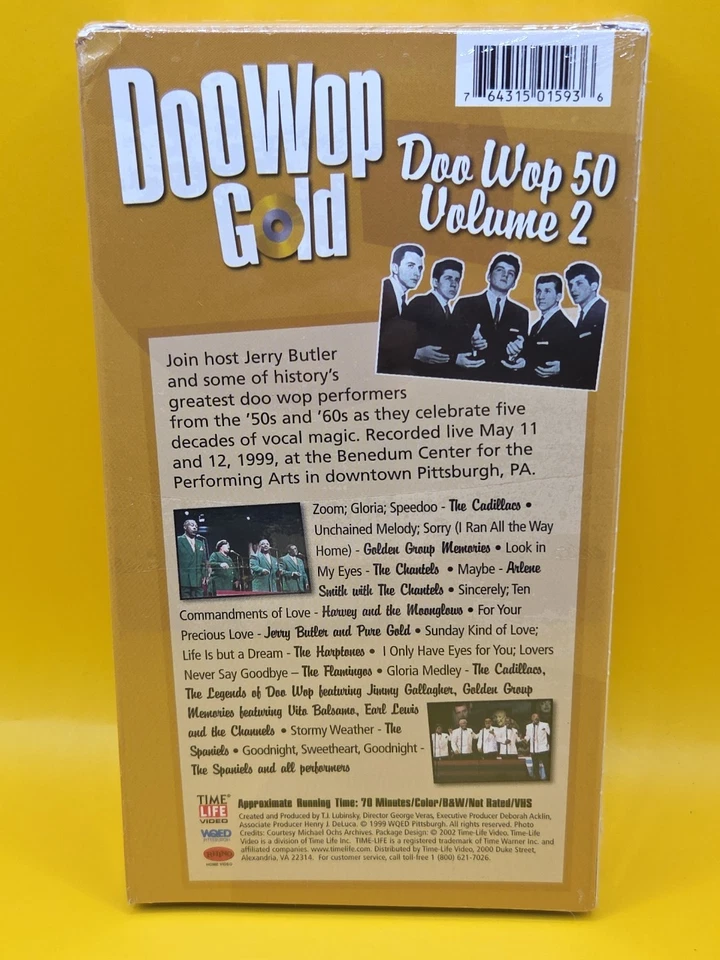 2002 DOO WOP GOLD 50 VOLUME 2 VHS TIME LIFE VIDEO NEW SEALED - Image 2 of 2