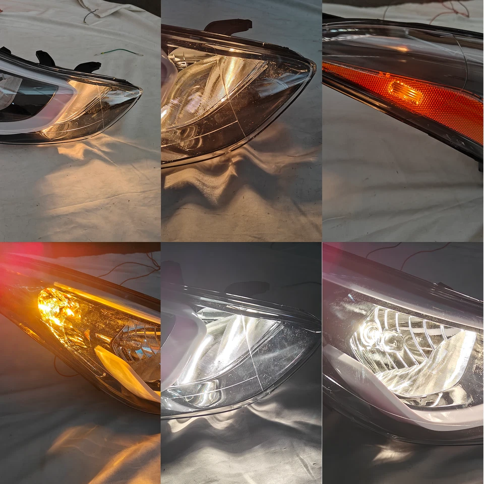 Par de faros para Hyundai Elantra 2014 2015 2016 conjunto con bombillas izquierda y derecha Foto 2 de 4