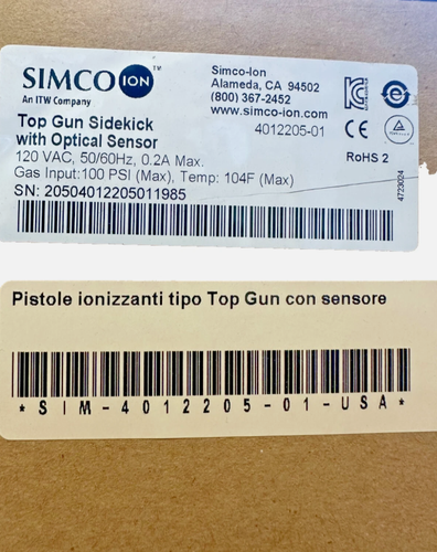 SIMCO ION 4012205-01 Top Gun Sidekick mit optischem Sensor ionisierte Luftpistole - Bild 4 von 4