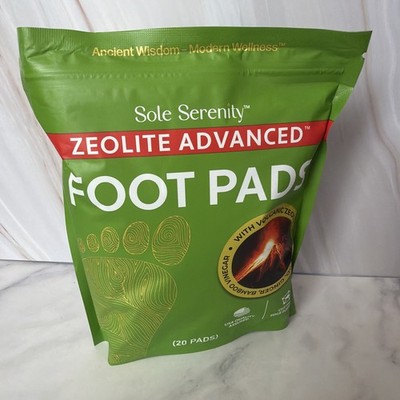 Sole Serenity Advanced Foot Pads with Zeolite Bamboo 20-Pack - Brand New Sealed