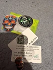 1 oz Hand Poured 999 Fine Silver Sugar Skull Colorized Dia De Los Muertos