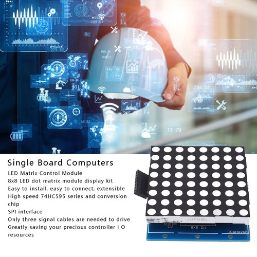 LED Control Module 8x8 64 Bit Panel SPI Interface DC5V Single Board Compu - Picture 23 of 23